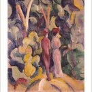COUPLE ON THE FOREST TRACK 1913 august macke orphic cubist ART POSTER 20x30