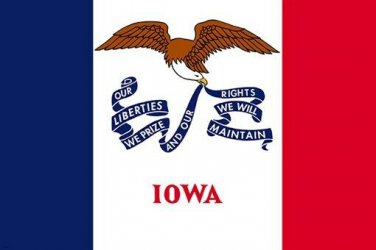 IOWA official state flag poster EAGLE red white and blue HISTORIC 20x30 hot