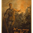 austrailian soldier with rifle 1914 VINTAGE AD POSTER get into khaki 20x30