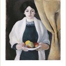 PORTRAIT with apples AUGUST MACKE vintage painting ART POSTER luminous 20x30