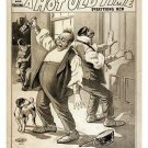 vintage print poster A HOT OLD TIME who moved the key hole HUMOROUS 20x30