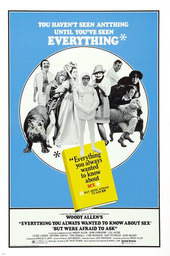 Everything You Always Wanted To Know About Sex MOVIE POSTER W. Allen 20x30