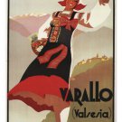 varallo valsesia VINTAGE TRAVEL POSTER filippo romoli ITALY 1936 20x30 rare