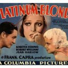 Platinum blonde by Frank Capra Jean Harlow 1931 MOVIE POSTER 20x30 new rare