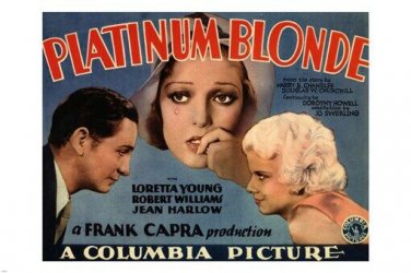 Platinum blonde by Frank Capra Jean Harlow 1931 MOVIE POSTER 20x30 new rare