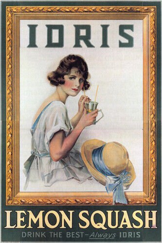 IDRIS LEMON SQUASH VINTAGE POSTER united kingdom 20x30 new  UNIQUE HOT