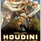 Magician Harry Houdini Vintage Movie Poster THE GRIM GAME 12x18
