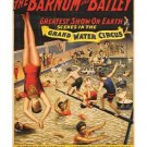 barnum and bailey GRAND WATER CIRCUS greatest show on earth SWIMMING 20x30