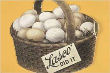 vintage AD POSTER  brown wickerwork basket 1900 COLLECTORS 20x30 rare gem
