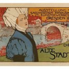 SAXON ART exhibition VINTAGE AD POSTER Otto Fischer Germany 1896 20x30 HOT!