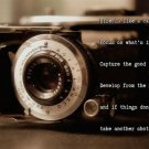 OLD TIME CAMERA inspirational poster QUOTE ABOUT LIFE 20x30 poetic CHARMING