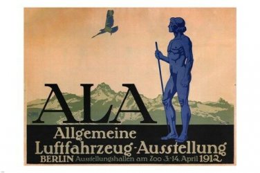 ALA VINTAGE ad POSTER Julius KLINGER Germany 1912 20x30 NOTED rare