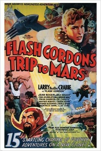 LARRY CRABBE as FLASH GORDON in TRIP TO MARS movie poster 1938 UNIQUE 20x30