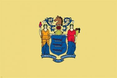 NEW JERSEY official flag poster COLLECTORS political SYMBOLIC historic 20x30