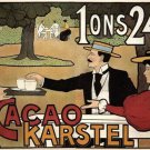 vintage ad poster CACAO KARSTEL by johann georg VAN CASPEL netherlands 1897
