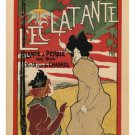 L'ECLATANTE KEROSENE LAMP vintage ad poster 1898 M. ROBBE france 20x30 rare