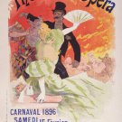 CLASSIC FRENCH THEATRE DE L'OPERA 1896 poster woman with fan 20x30