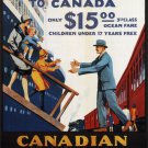 BRITISHERS... bring your families to CANADA vintage ad poster 1929 20x30 NEW