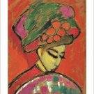ALEXAI JAWLENSKY young girl with flowered hat 1910 VINTAGE ART POSTER 20x30