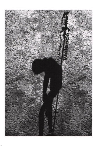 ANTI-VIOLENCE poster by PEDRAM HARBY iran 20x30 exotic COLLECTORS rare find!