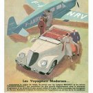 RENAULT automobile ad poster 40's VOYAGEURS-MODERNES classic classy 20x30