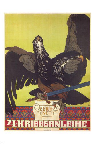 SUBSCRIBE to the 4th war loan VINTAGE POSTER H Lefler Austria-Hungary 20x30
