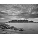 black and white photography poster ISLAND SKY WATER stark beauty 20x30 HOT
