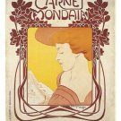 le carnet mondain VINTAGE AD POSTER henri meunier REFINED LOVELY 20x30 gem