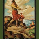 SILLOTH on the SOLWAY vintage ad poster stanislaus BRIEN UK 1932 20x30 rare