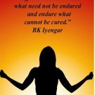 Yoga teaching quote BY IYENGAR Inspirational poster 20x30 endurance PEACE