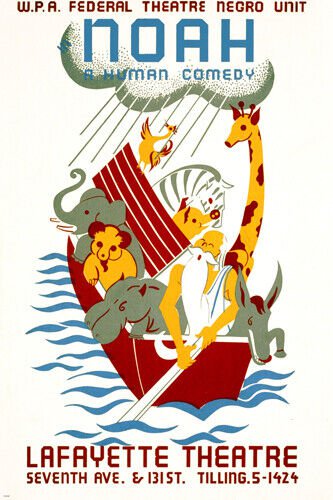 NOAH a human comedy WPA VINTAGE THEATRE POSTER 1936 20x30 biblical