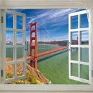 WINDOW to GOLDEN GATE BRIDGE scenic poster LANDMARK 20x30 sky sea beauty