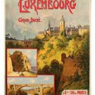 vintage train travel poster LUXEMBOURG chemins de fer de l'est UNIQUE 20x30