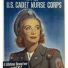 Enlist US CADET NURSE CORPS POSTER Carolyn  Edmundson USA '42 20x30 military
