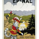 epinal france vintage travel poster CARTOON CAT forest trees 20x30 RARE NEW