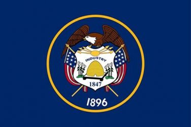 UTAH official state flag poster SYMBOLIC EAGLE FLAGS HISTORIC inique 20x30