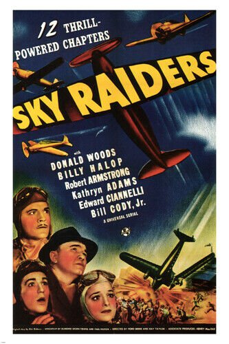 Sky Raiders by Ford Beebe MOVIE POSTER Ray Taylor 1941 20x30 vintage rare