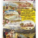 VINTAGE FRENCH train travel poster CHEMINS de FER d'ORLEANS collectors 20x30