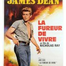 REBEL WITHOUT A CAUSE french version movie poster JAMES DEAN 20x30 sexy HOT
