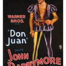 john BARRYMORE  in don JUAN movie poster ALAN crosland director 1926 20x30