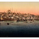 1896 CONSTANTINOPLE turkey LANDSCAPE poster 20x30 OLD WORLD sea port RARE