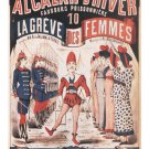 WOMEN ON STRIKE Charles Lévy France 1879-1880 20x30 MILITARY MOVEMENT RARE
