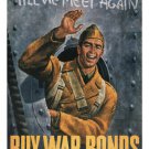 BUY WAR BONDS Vintage war poster UNITED STATES 1942 20x30 military Rare HOT