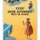 SALON CAR vintage ad poster BRUSSELS classic 1956 collectible 20x30 UNIQUE