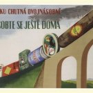 YOU'LL BE MORE HUNGRY ABROAD vintage ad poster václav pata czech rep. 20x30