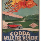 Coppa delle Tre Venezie Poster Antonio Menegazzo Italy 1923 Auto Club 20x30