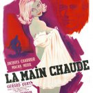 1959 FRENCH LA MAIN CHAUDE movie poster jacques CHARRIER macha MERIL 20x30