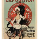 EXHIBITION OF PAINTING & DRAWINGS POSTER j. chéret 1888 france 20x30 RARE