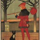 dick whittington & cat VINTAGE POSTER john hassall ENGLISH FOLKLORE 20x30