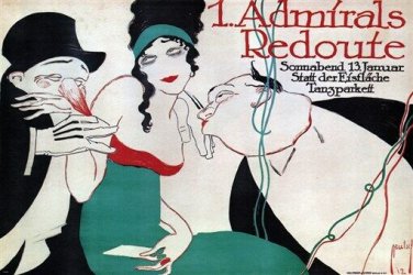 ADMIRALS-REDOUTE vintage AD poster E. Deutsch GERMANY 1912 20x30 collectors